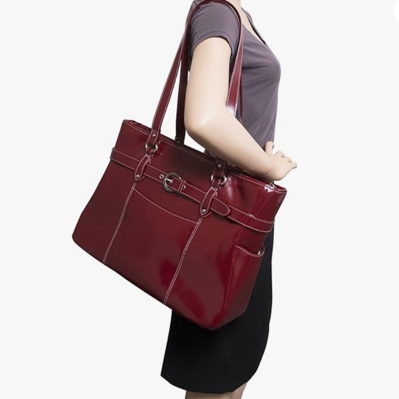 NWOT McKleinUSA Leather Laptop/Tablet Bag Tote - Picture 3 of 17